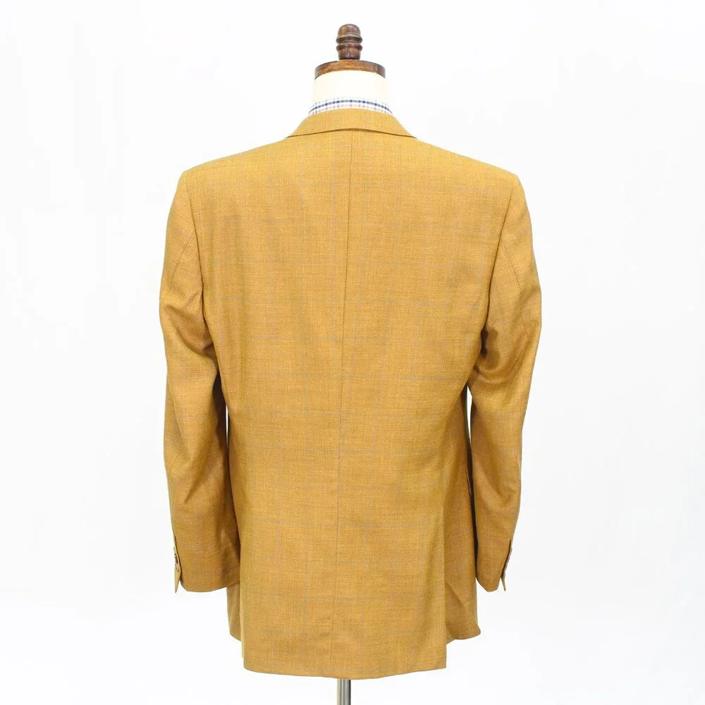 Canali 42L Brown Blazer Sport Coat Jacket 3-Button Check Y412